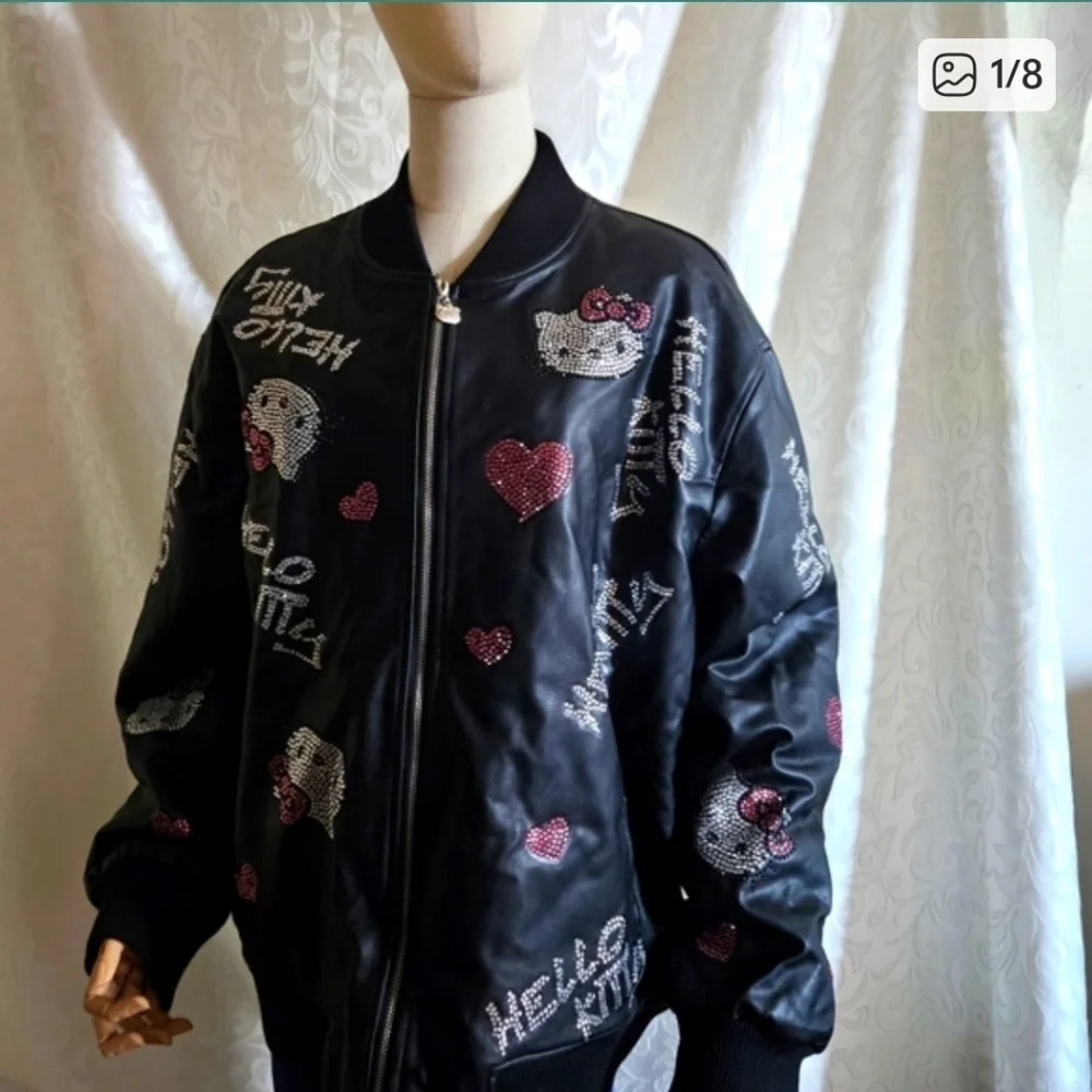 Forever 21 Hello Kitty Black Rhinestone Coat NWT - Picture 1 of 4